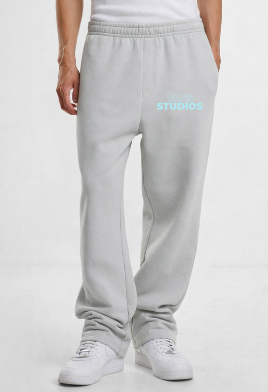 Mint - Light grey fluffy trackpants
