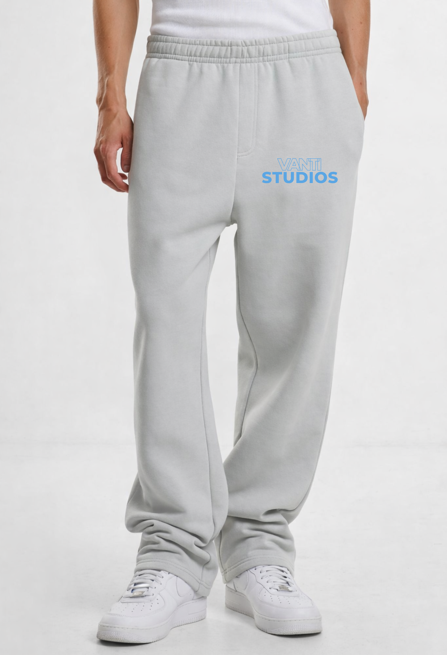 Light blue - Light grey fluffy trackpants